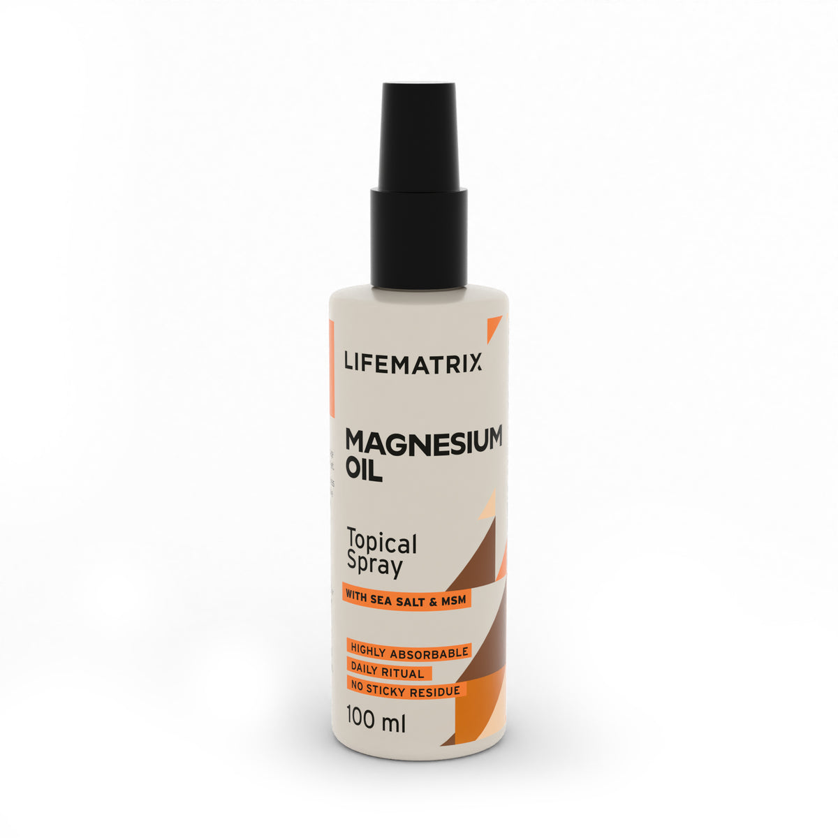 Life Matrix Topical Magnesium Oil Spray 100ml - angled view