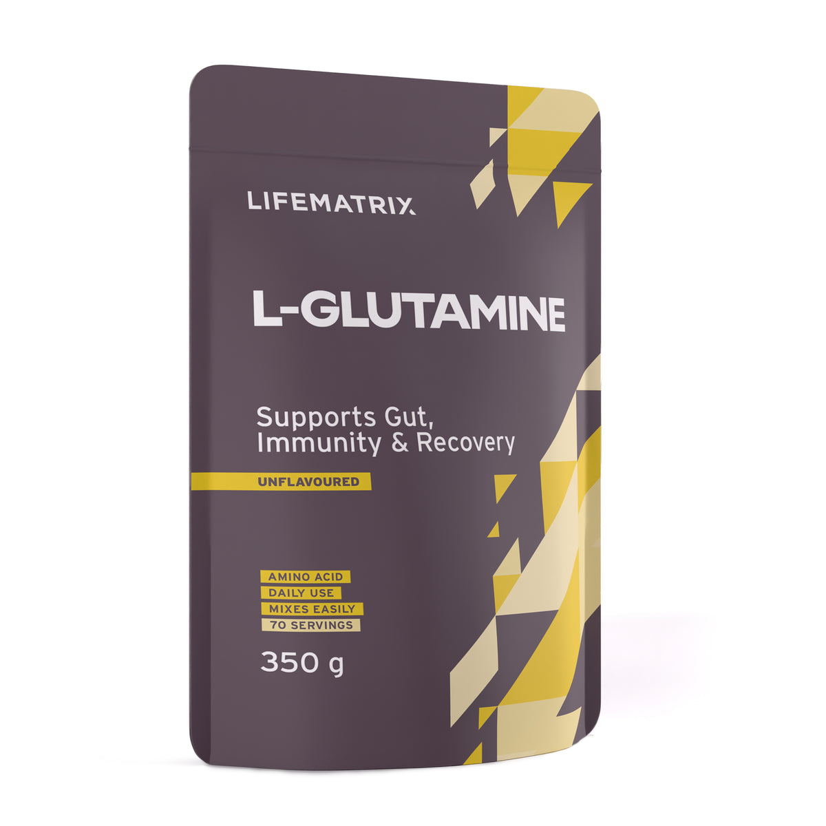 Life Matrix L-Glutamine 350g - angled view