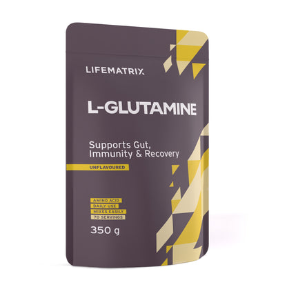 Life Matrix L-Glutamine 350g - angled view